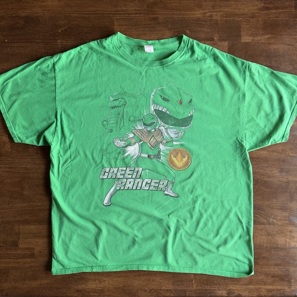 Rare Vintage Green Ranger Might Morphin Power Rangers Mens XL